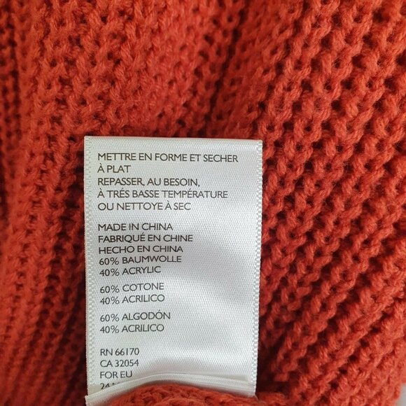 Kimchi Blue Urban Outfitters Burnt Orange Lace Trip Crochet Sweater Medium - Picture 3 of 8